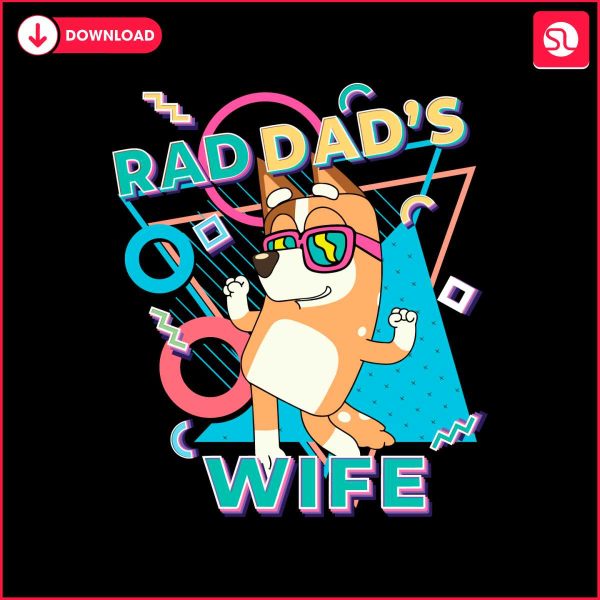 retro-rad-dads-wife-bluey-cartoon-svg