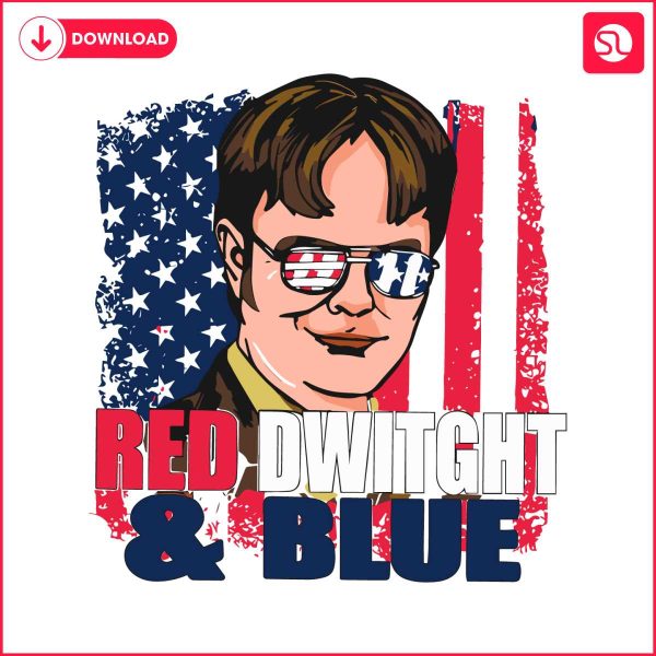 red-dwight-and-blue-4th-of-july-svg