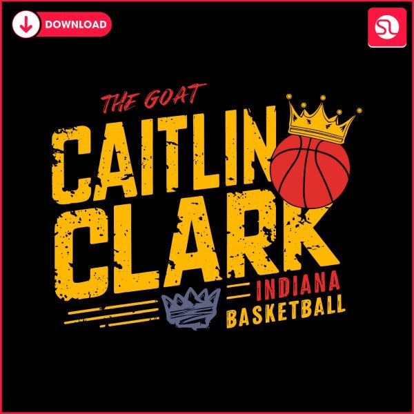basketball-crown-the-goat-caitlin-clark-indiana-svg