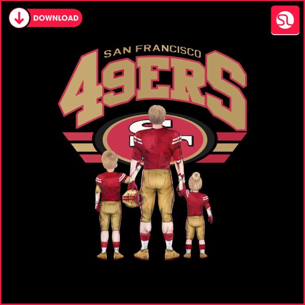 san-francisco-49ers-dad-with-boy-and-girl-png