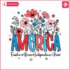 america-wildflowers-freedom-brave-independence-power-svg