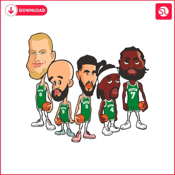 caricature-boston-celtics-player-nba-basketball-svg