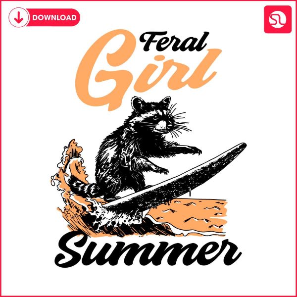 feral-girl-summer-racoon-coastal-svg