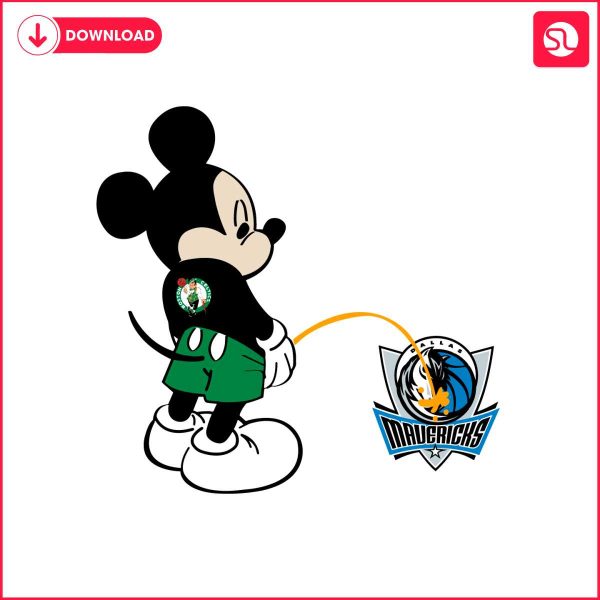 funny-mickey-boston-celtics-piss-on-dallas-mavericks-svg