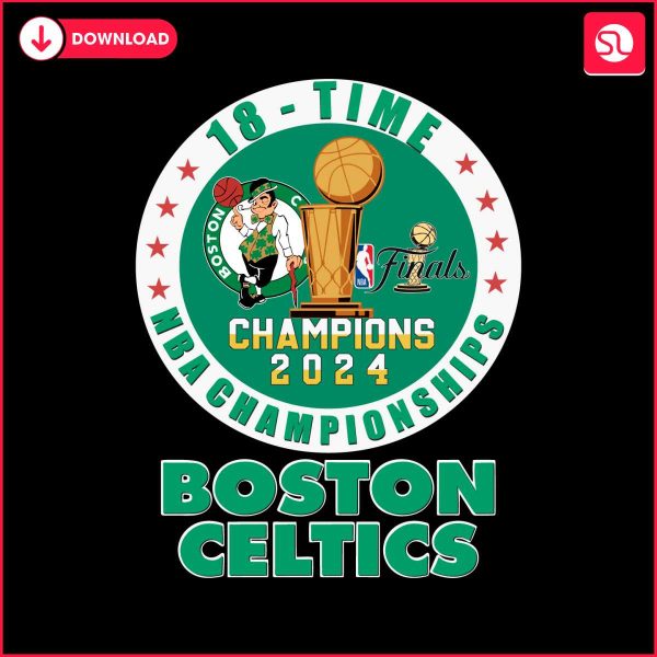 boston-celtics-18-time-nba-championships-2024-svg