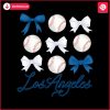 los-angeles-baseball-ribbon-bow-png