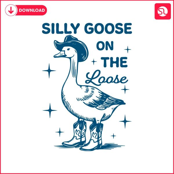 silly-goose-on-the-loose-funny-cowgirl-meme-svg