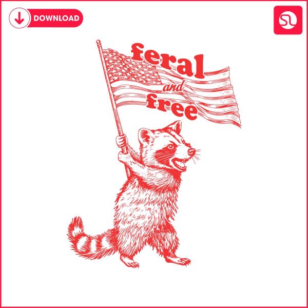 raccoon-4th-of-july-feral-and-free-svg