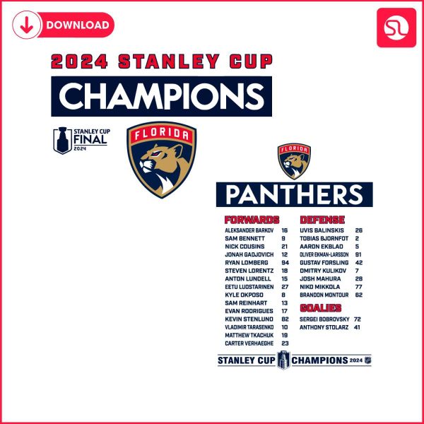 2024-stanley-cup-champions-panthers-roster-svg