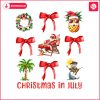 coquette-christmas-in-july-santa-summer-vibes-png