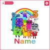 personalized-numberblocks-kids-5th-birthday-png