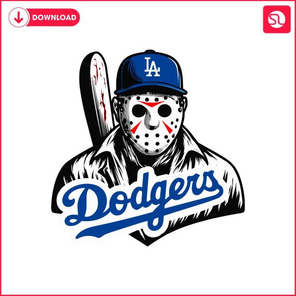 jason-voorhees-la-dodgers-baseball-svg