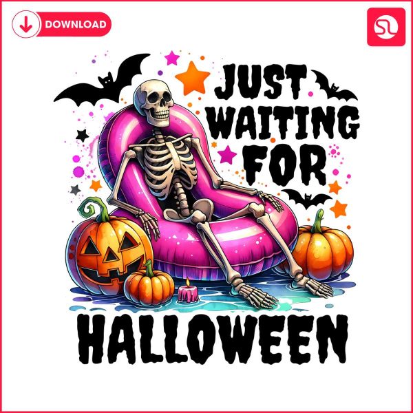 just-waiting-for-halloween-skeleton-pumpkin-png