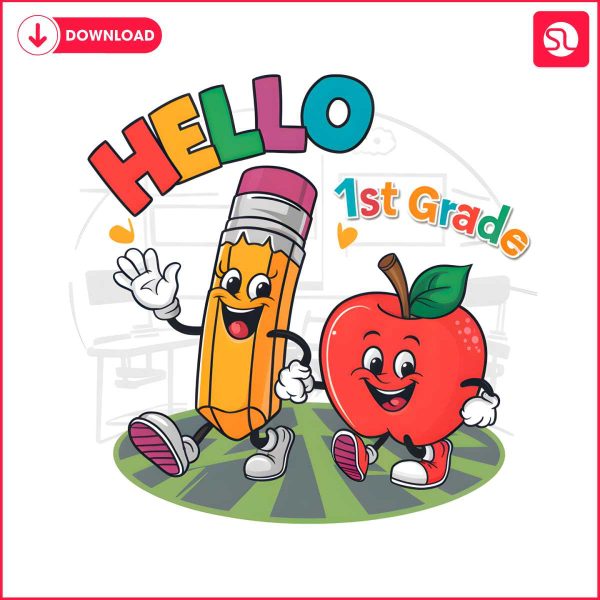 cute-hello-1st-grade-pencil-apple-png