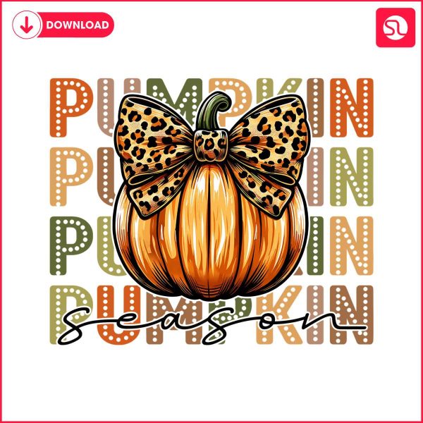 retro-pumpkin-season-leopard-bow-png