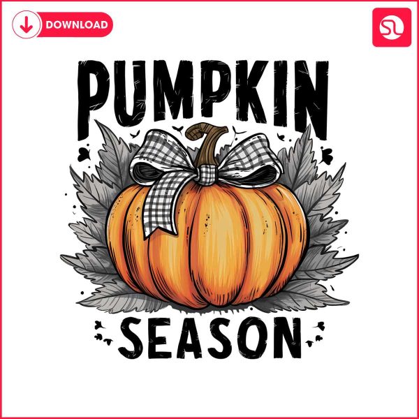 retro-halloween-pumpkin-season-checkered-bow-png